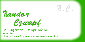 nandor czumpf business card